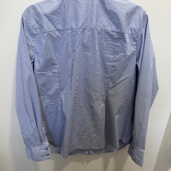 Blue and White Button Blouse - Picture 2 of 3